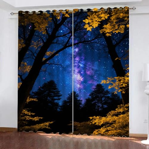 RAQOWIG Forest Curtains for Living Room Bedroom 63" Length 2