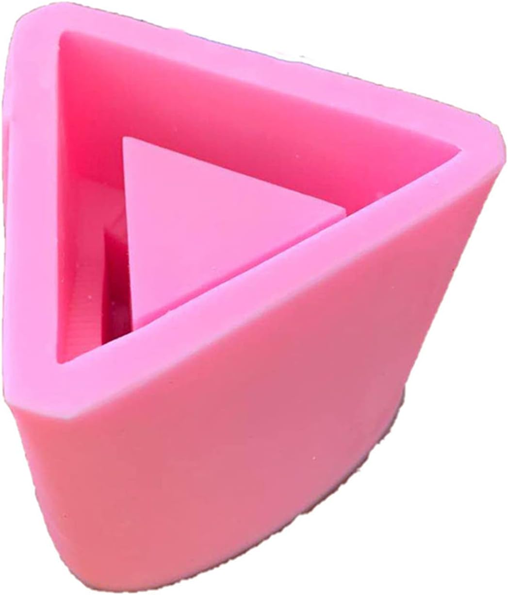 Silicone Flower Pot Molds,3D Triangle Small Stairs Succulent Plant Vase Moulds Concrete Flower Pot Clay Cement Silicone Molds