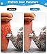 Zaxiva Kratzschutz Sofa Katze, Selbstklebende Kratzfolie 8m x 40cm, Transparent Katzen Kratzschutz für Möbel, Couch, Tür & Wand, Anti Kratz Folie für Katzen, Effektiver Sofaschutz gegen Kratzer