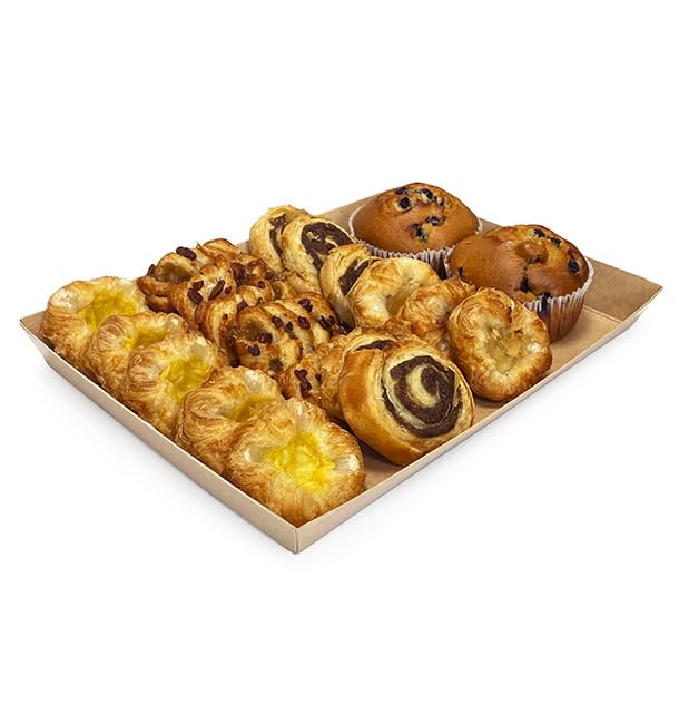 50 Bandeja de Cartón Kraft para Caja con Ventana 33×23 cm | Cartón Antigrasa y Altas Temperaturas | Ideal para Take Away, Panadería y Catering | Pack de 50 Unidades