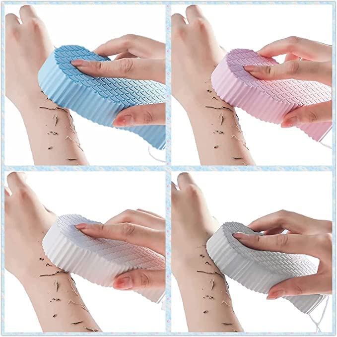 RRJ Pack Of 2 Ultra Soft Exfoliating Bath Sponge Dead Skin Removal Bathing Sponge For Adults Children and Pregnant Women Bath Accessories Ultra Soft Magic Bath Sponge Body Scrubber Painless Scrub 3