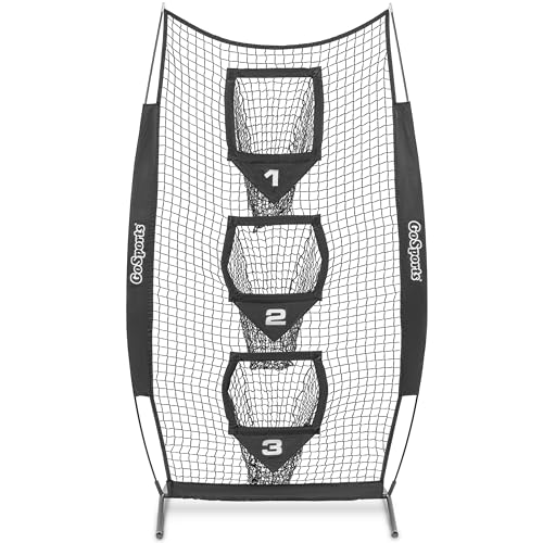 GoSports 8 x 4 ft Football Throwing Target Net - Black