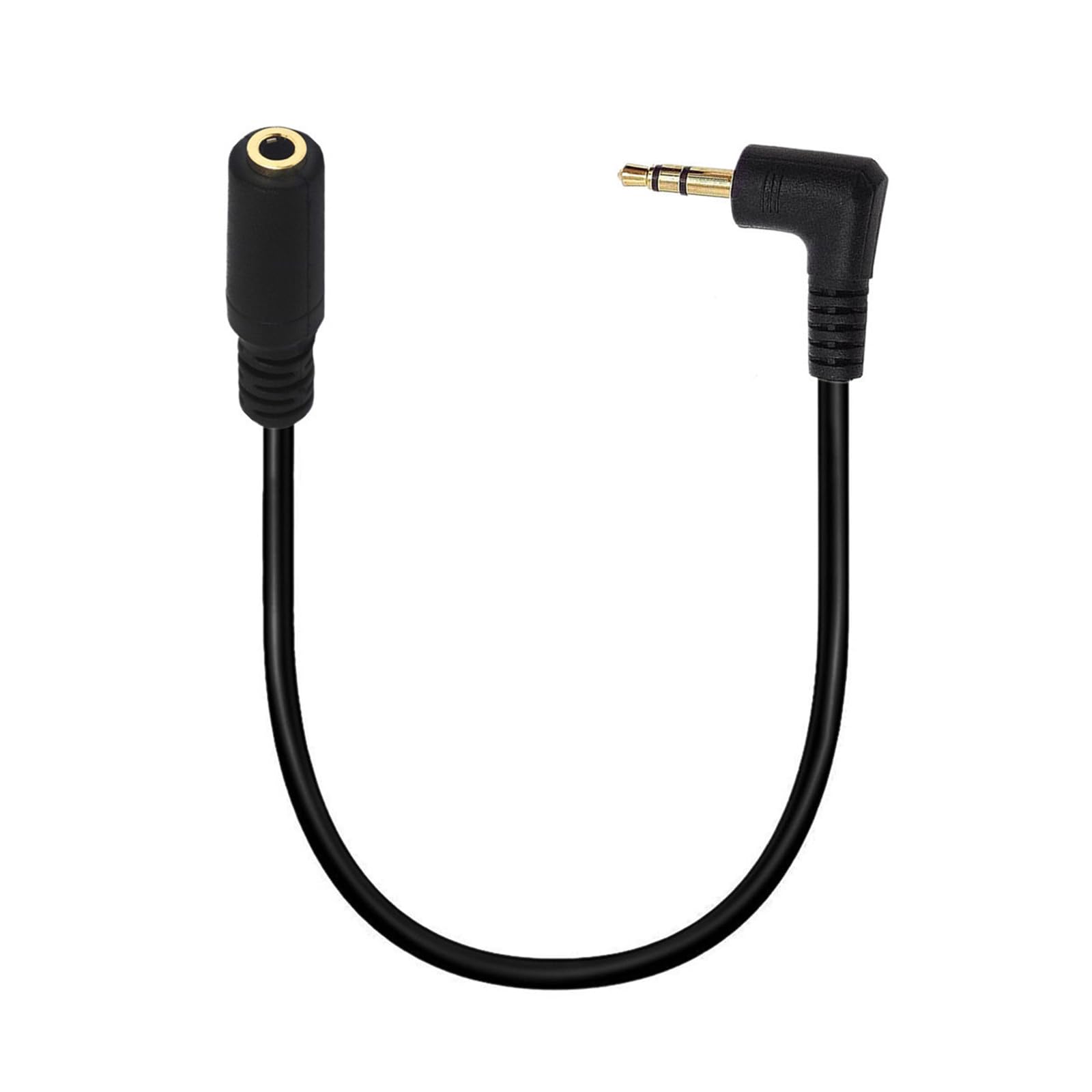 Maxtonser Space Saving Right Angles 3.5mm 3Pole Male to 3.5mm 4Pole Female Adapter Cable for Headphones and Smartphones