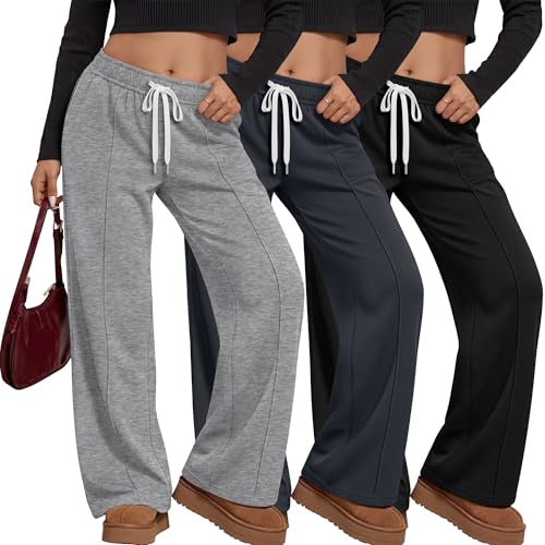Pantalon baggy de survêtement lot de 3 pièces pour femme