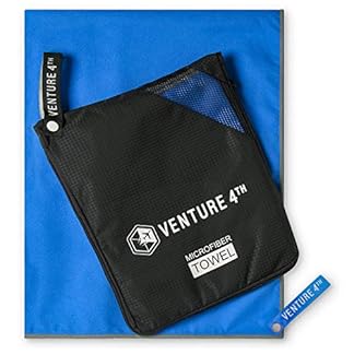 VENTURE 4TH Quick Dry Travel Towel Fast Drying Ultra Soft Microfiber Towels Essential for Camping Backpacking Yoga Swimming Gym Sports and Beach 3 Compact Sizes