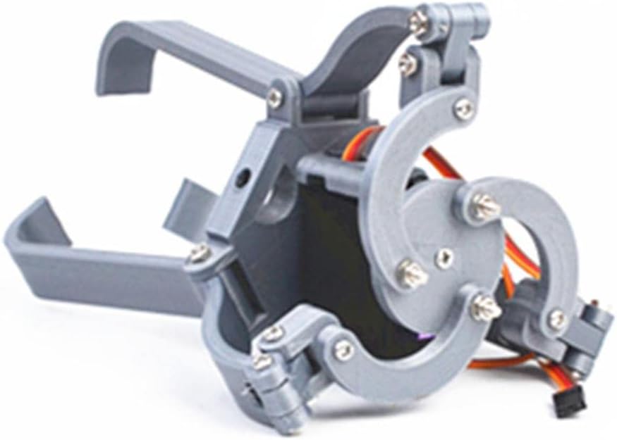 Metal Robot Arm Mechanical Robotic Clamp Silver Claw Kit with Servos Motor