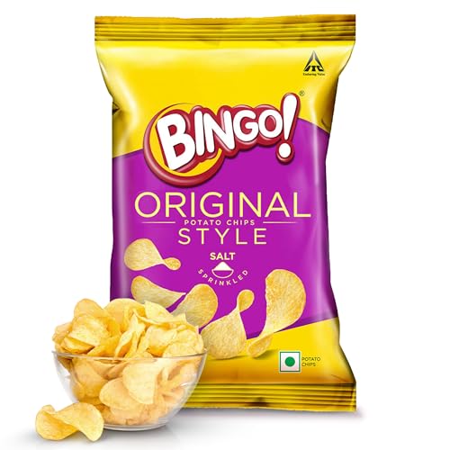 Image of Bingo! Original Style Salt Sprinkled - Flat Cut Salted Potato Chips Pack for Snacks, 45g /43gram(Weight may vary)