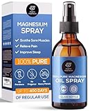 Magnesium Spray for Restless Legs, Muscle Cramps, Joints & Sleep – Topical Magnesium Oil for Feet & Body – Zechstein Source – 100% Natural & Ultra Pure – 200ml Glass Bottle
