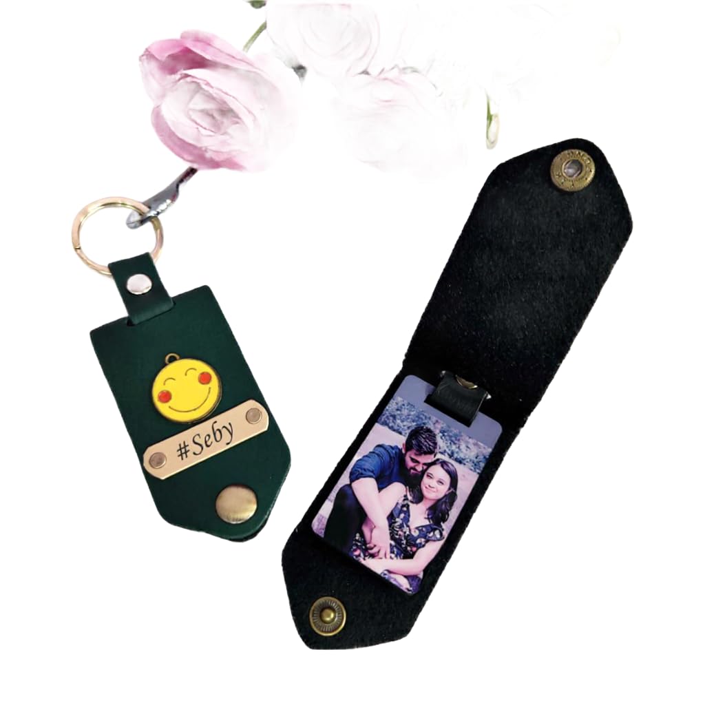 Memory Photo Keychain with Custom Name & Charm – Personalized Leather Key Holder for Men & Women – Ideal Personalized Gift for Couples, Friends, Family – Custom Photo Key Ring-image-21