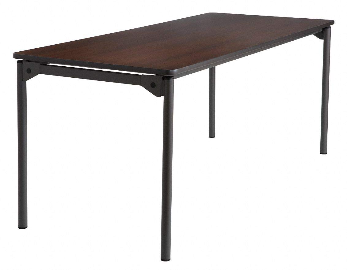Iceberg Maxx Legroom Series Wood Folding Tables-Wood Folding Table, 30"x72", Walnut