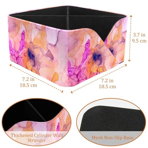 Organiseur de bureau marbre rose anti-désordre 4 compartiments - 4