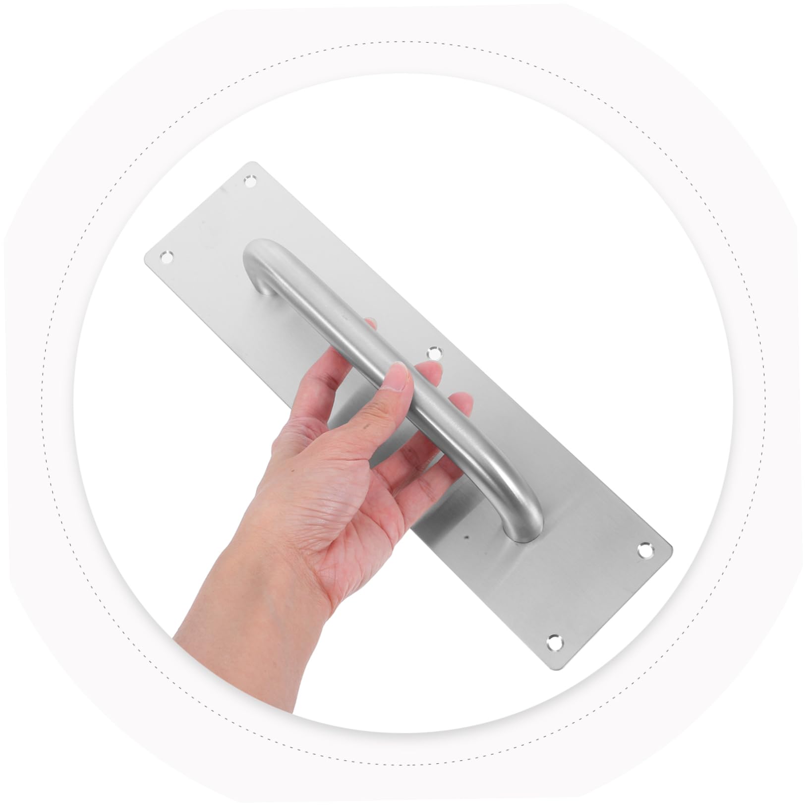 Mipcase 2pezzi Maniglia Per Porta in Acciaio Inossidabile Maniglia Per Porta Scorrevole Del Per Piastra Push-pull Per Cancelli Esterni e Porte Da Garage