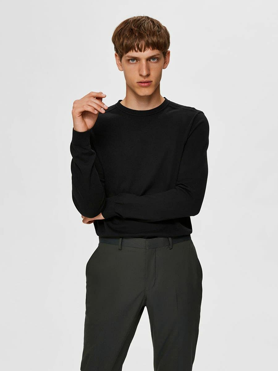 SELECTED HOMME Sweter z dzianiny Mężczyźni Slhberg Crew Neck Noos | crewneck jumper