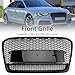 Topteng RS5 Style Honeycomb Front Bumper Grille Grill for Audi A5 / S5 B8.5 2013-2016 (RS5 is not fit)