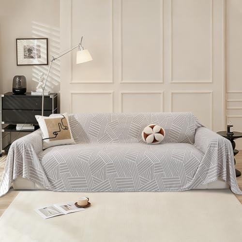 Ystyle Housse De Canapé 3 Places, 200x340 CM, Protection Canape Chat Chiens Anti Griffe, Jete De Canape Grande Taille Antidérapante, Décoration Intérieure,...