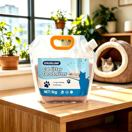 Granulés absorbants litière chat produit anti-odeurs animaux 1kg - 4