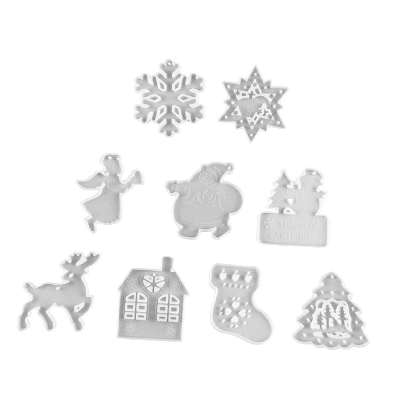 36piezas Moldes De Epóxica Para Colgantes Navideños Herramienta De Manualidades Para Crear Adornos De Fiesta y Estilo Único De Reno y