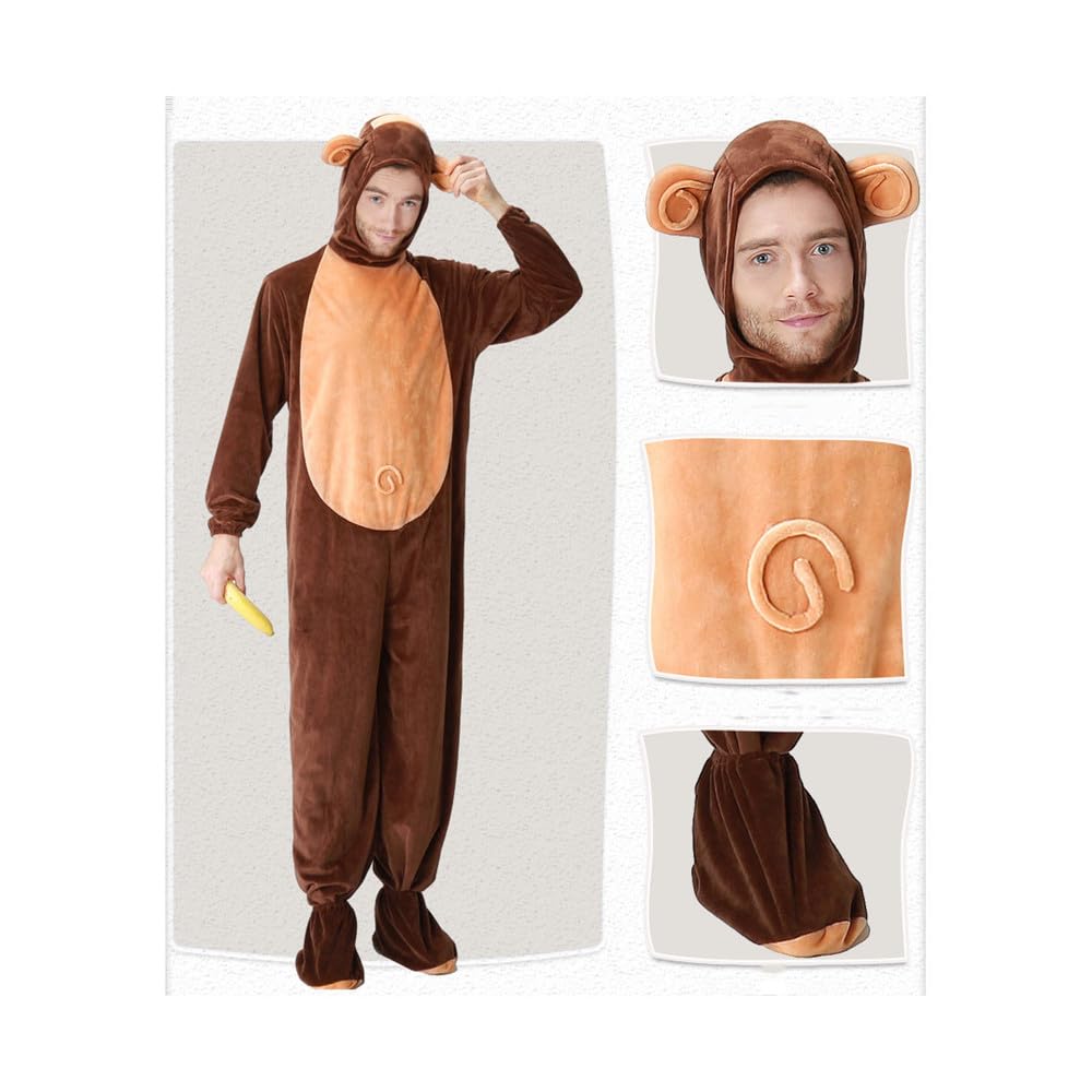 Kostiumy małpy, fantazyjny strój, przebranie dla dorosłych, występ, odzież na imprezę, Halloween, cosplay, odgrywanie ról