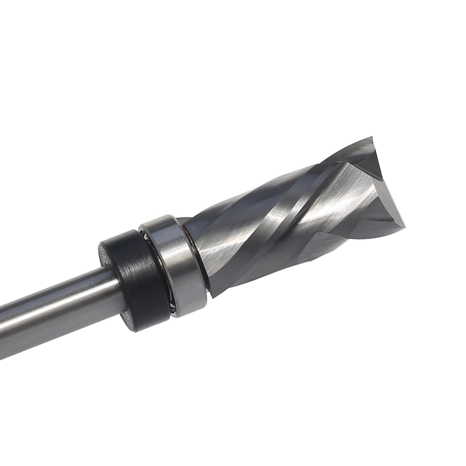 Fresa de enrasado en espiral de 6 mm, corte de compresión hacia arriba y hacia abajo, fresa en espiral para fresadora superior, diámetro de corte de 12,7 mm, longitud de corte de 25,4 mm,