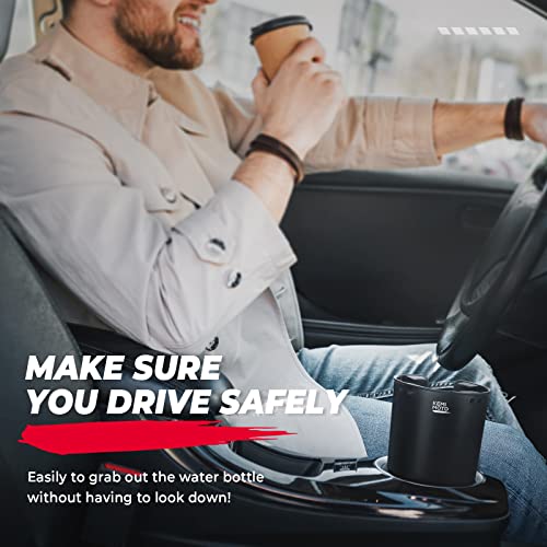 Kemimoto Cup Holder Expander For Car Compatible With Hydro Flask 32/40Oz, Yeti 24/30/36Oz, Other Bottles In 18-40Oz, Large Cup Holder Adapter Fits For Universal Automotive, Golf Cart, Rv, Truck, Utv #TOP1