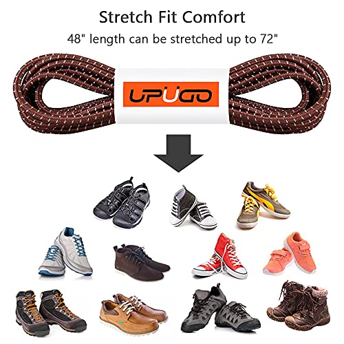 Image of UpUGo Elastic Shoe Laces, No Tie Shoe Laces Tieless for Kids, Adults, Elderly, One Size Fit All