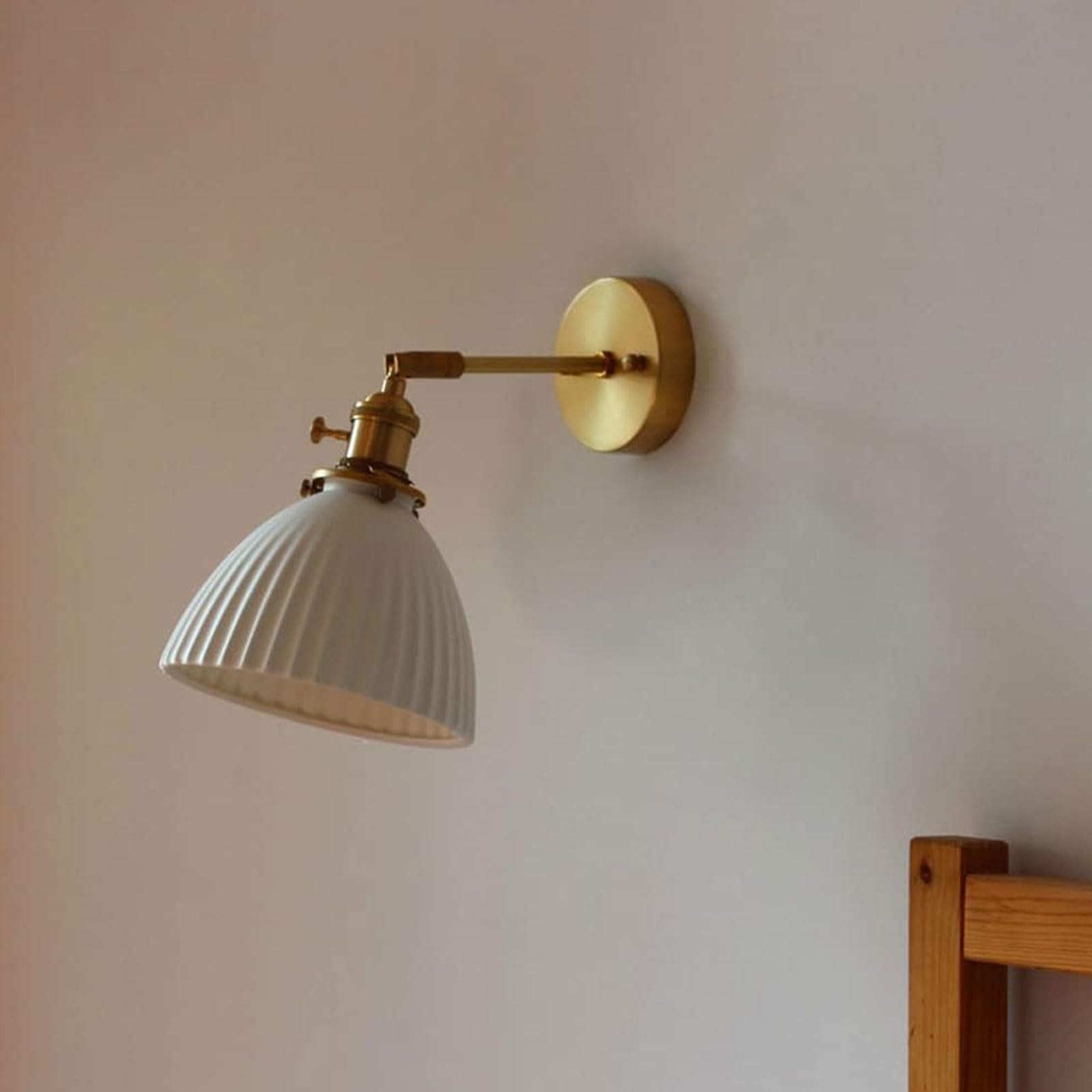 Applique da Parete nordica Regolabile, Lampada da Comodino, apparecchio di Illuminazione per la Decorazione della casa, luci da Lettura per Soggiorno e Camera da Letto, 1 confezion