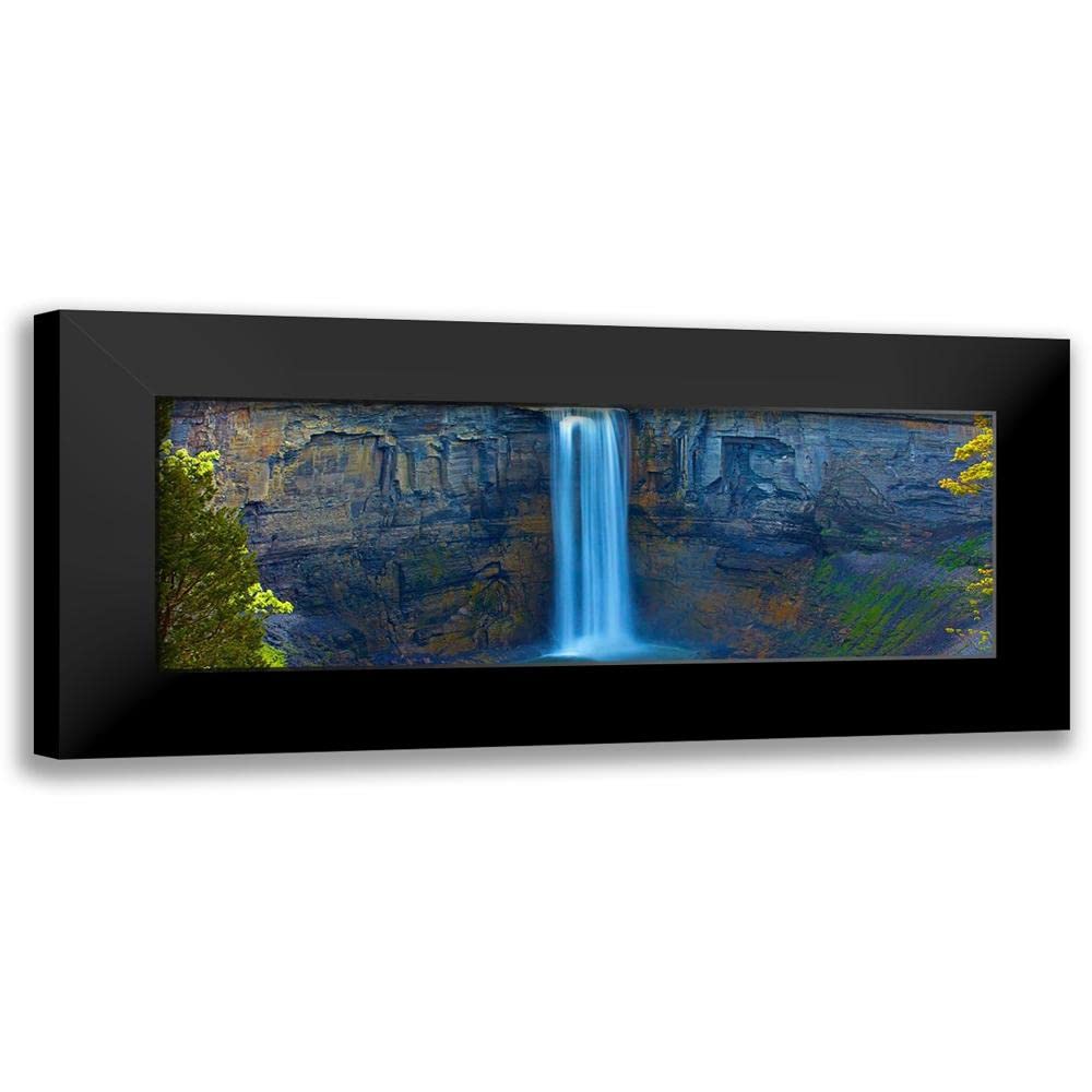ArtDirect - McLoughlin, James 18x9 Black Modern Framed Art Print Titled: Waterfall Panorama I