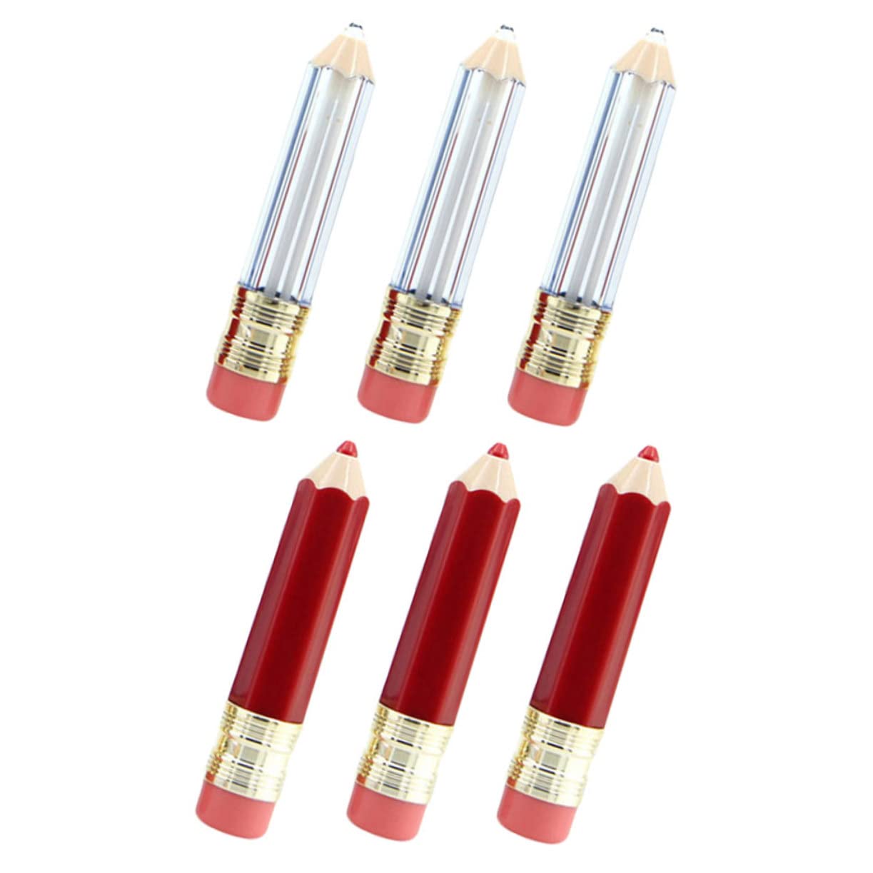 Angoily 30stücke Lippenstift Rohlinge Leere Lippenbalsam Röhren Wiederverwendbar Nachfüllbar Transparente Und Rote Stifte Für Kosmetische Anwendungen Und Reisen