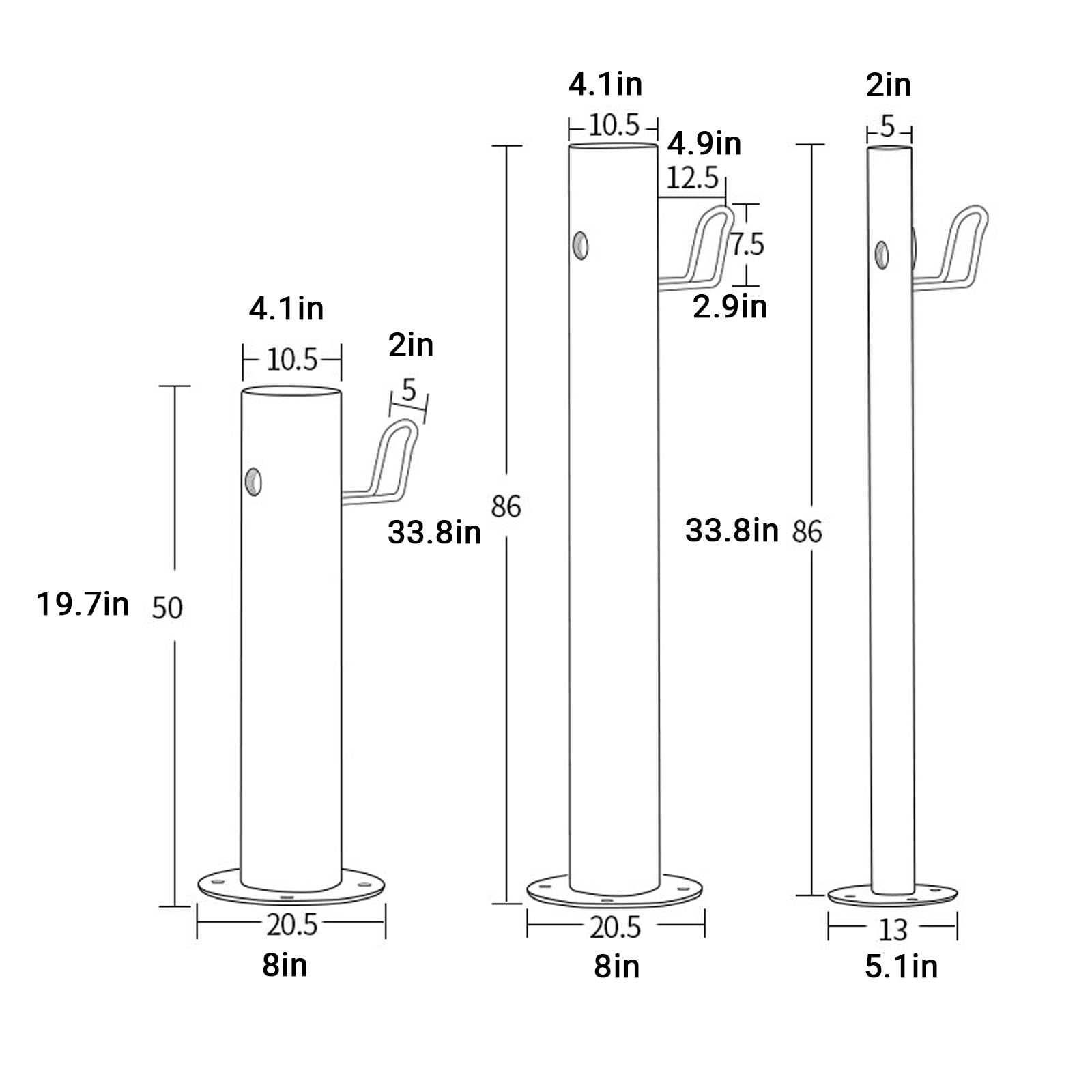 Colonna d'acqua esterna con rubinetto e pistola a spruzzo, beccuccio antigelo per esterni con supporto per tubo, installazione di ingresso laterale/inferiore, per irrigazione da giardino e lavaggio