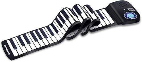 AETOPP Keyboard Klavier Faltbare Tasten  Keyboard Klavier Kinder Lernen Tasten Flexible Soft Electronic Digital Midi Roll Keyboard Piano  88 Tasten   Schwarz 