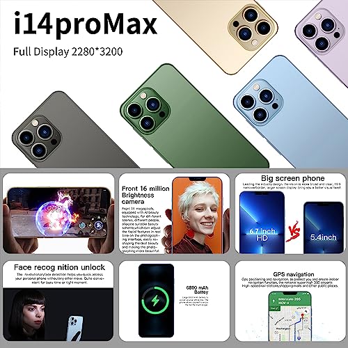 Fualyou IP140327001 Smartphone Unlocked Cell Phone Ip14Pro 6.7Inch Hd Cheap Phones 2Gb/16Gb Android 10 Straight Talk Phone 5000Mah 128Gb Extension Dual Sim Boost Mobile Phones thumb #2