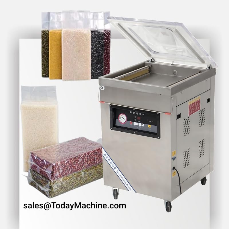 Máquina de sellado al vacío, sellador de doble cámara para conservación de alimentos, cocción al vacío, almacenamiento de paquetes al vacío para carnes, verduras y más