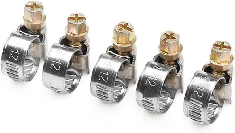 5Pcs Heavy Duty Stainless Steel Hose Clamps - Durable Pipe Clips for Home Improvement, Automotive, and Electronic Applications(32-50mm)