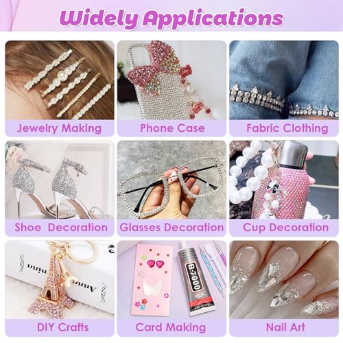 Image of 1 Pcs 110 mL B7000 Glue with Precision Tip, Bedazzling Glue and Tool | Gem Tac Glue for Rhinestones, Strong Adhesive Jewelry Bead Glue for Jewelry Making Repairs Fabric Clothes Shoes DIY Crafts