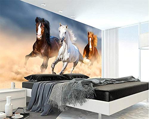 Preisvergleich Produktbild Hyzljo Kundenspezifisches Modernes Traumtapeten-Tierölgemälde Ununterbrochene Pferdepferdehintergrund-Wand-Tapeten-... 3D-150x105cm