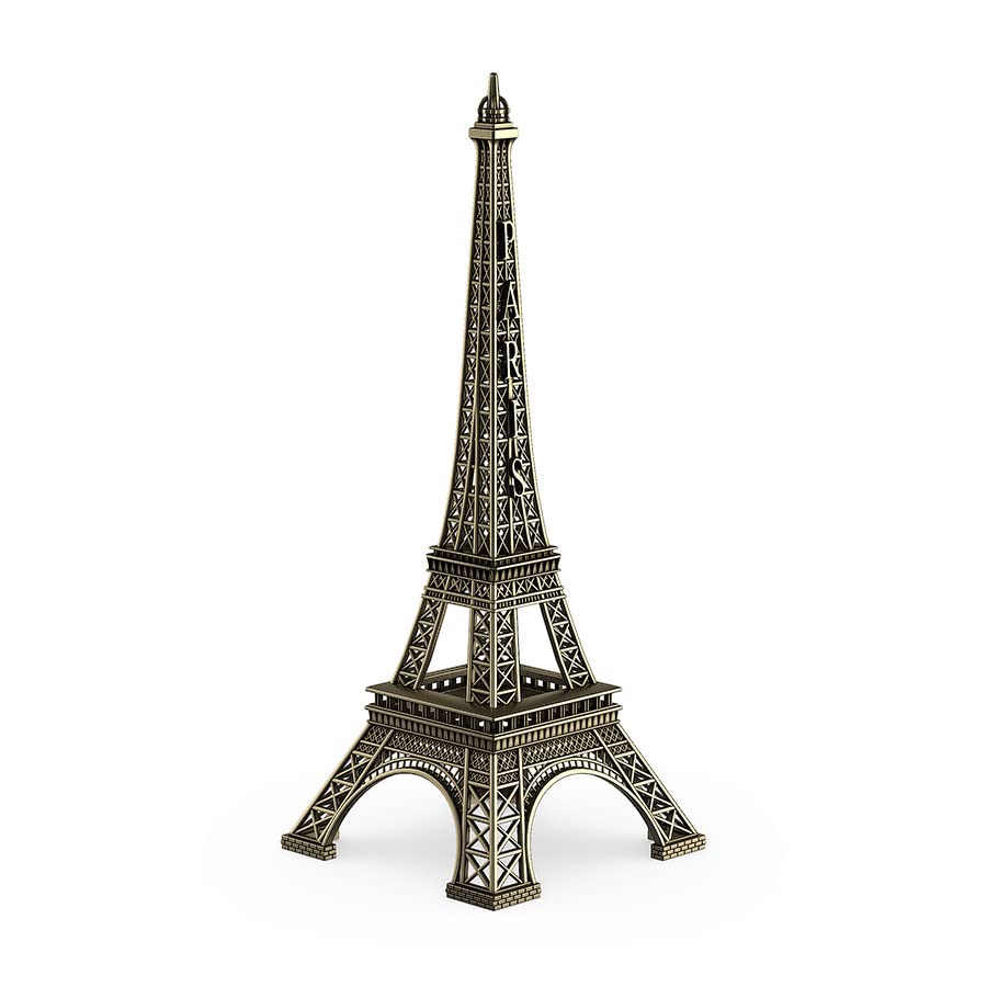 THE QUIRKY HOME Medium Size Metal Eiffel Tower Miniature, Paris Landmark, Souvenir, Model, Replica, Monuments, Decorative Showpiece, Antique Finish (25.5 cm / 10 Inch)