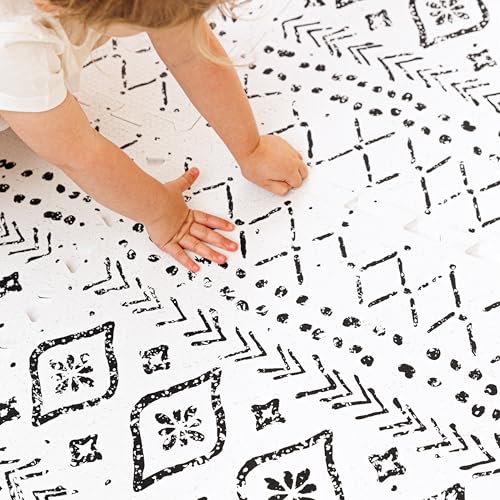 Image of Lillefolk Baby Play Mat for Floor – 4x6ft Boho | Soft Non Toxic Premium EVA Foam Tiles for Tummy Time, Crawling & Playroom – Waterproof Interlocking Floor Mat for Babies & Toddlers (6 Tiles)