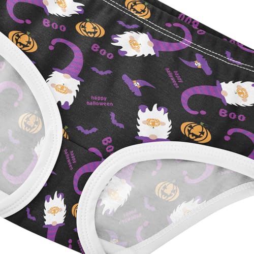 Little Girl Underwear Toddler Panties Kids Undies Halloween Pumpkin Gnome Soft Cotton Briefs 2T-8Y4