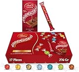 Lindt Letterbox Chocolate Hamper - 376g (17-Piece Set) - Assorted Chocolate Bars Truffles & Wafers, Lindor Chocolates Gift Box, Birthday Gifts for Women and Men, Thank You or Xmas Gifts
