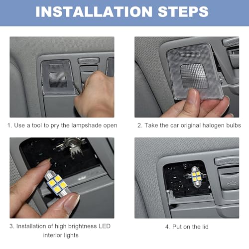 Kit de 42 luces LED interiores para auto T10 DE3175 miniatura 6