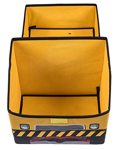 Clever Creations Kids Collapsible Storage Organizer And Ottoman, Perfect Vehicle Themed Toy Chest For Storing Books, Shoes, Games And More, Dump Truck #TOP2