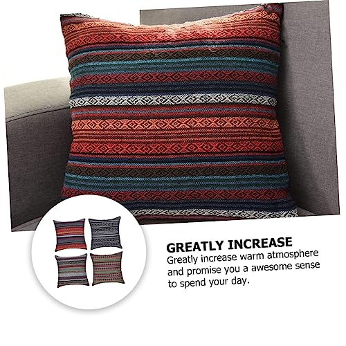 Housses de coussin stripe rétro Zerodeko élégantes pour salon - 8