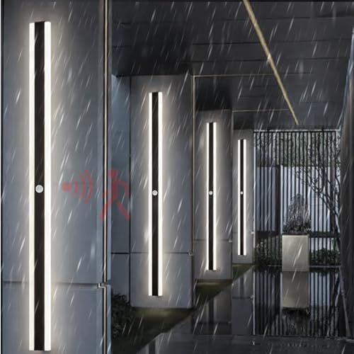 Applique Murale Étanche IP65 LED Extérieur Garage Noir 80cm