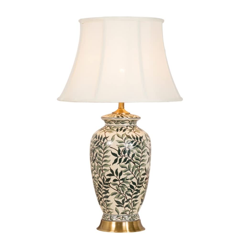 SGKOMN Table Lamp Table Lamps For Living Room American Classic Ceramic Table Lamp Desk Table Lamps Vintage Bedside Hotel Bedside Nightstand Light Bedside Lamps Lamp For Bedroom-A-Dimmer
