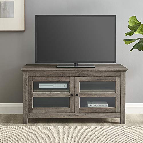 image for Walker Edison Simple Wood Universal TV Stand for TV's up to 50