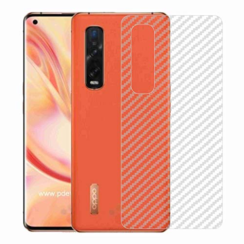 Image of Compatible with Oppo Find X2 Pro Back Screen Protective Film Carbon Fiber Skin Transparent Screen Guard Sticker