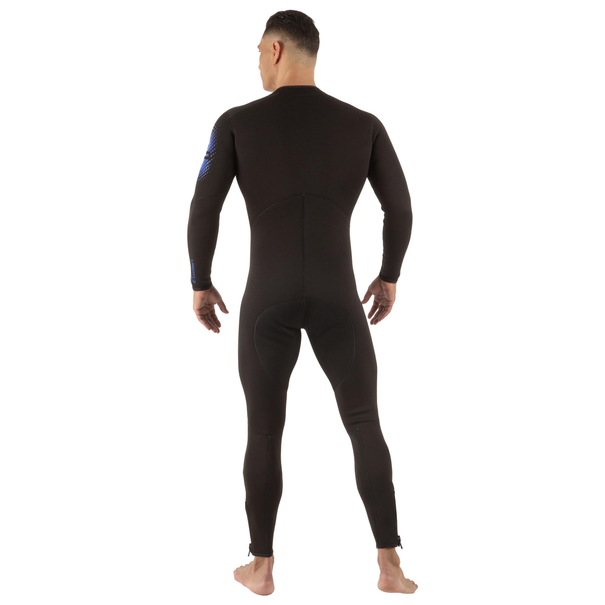 SEAC Liberty Long Man 3mm–Einteiliger Herren-Nassanzug ohne Kapuze, robustes Neopren, Supratex-Verstärkungen an Knien, Schultern und Gesäß, Reißverschluss vorne und an den Knöcheln, Größen farbcodiert