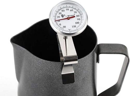 Termómetro de dial, termómetro multiusos de lectura instantánea con clip para leche, bebidas, vaporización, café (tipo corto))