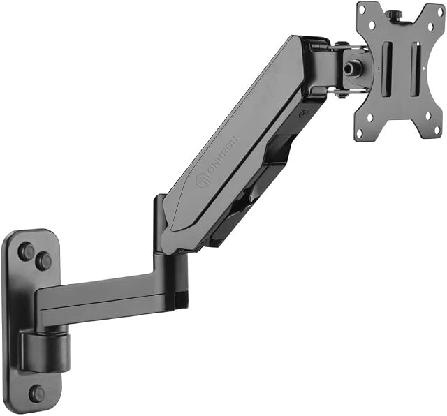 ONKRON PC & TV Monitor Wall Mount for 13-32-inch Screens Full Motion Adjustable Arm Support - Tilt Swivel Rotate VESA 75x75 - 100x100 mm up to 8 kg Black