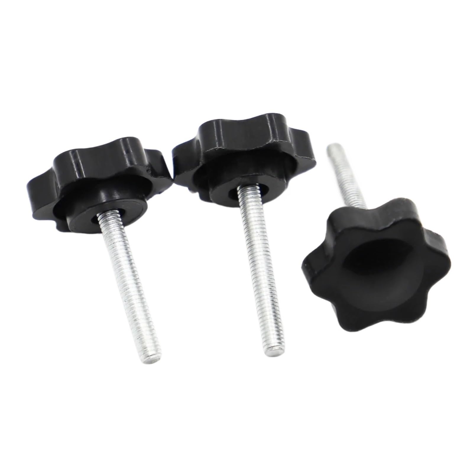 Tuercas de Agarre de Perilla Moleteada Tornillo con mango de plástico M4 M5 M6 M8 M10 M12, perno apriete manual, tuercas en forma estrella, perilla acero al carbono(40mm,M8 2pcs)